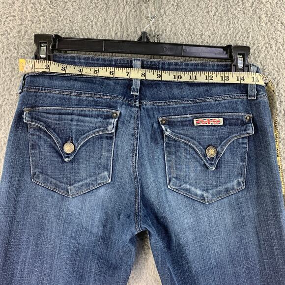 Hudson Womens Jeans Flap Pocket Slim Straight Pants Denim Sz 28 Low Rise - Picture 3 of 16